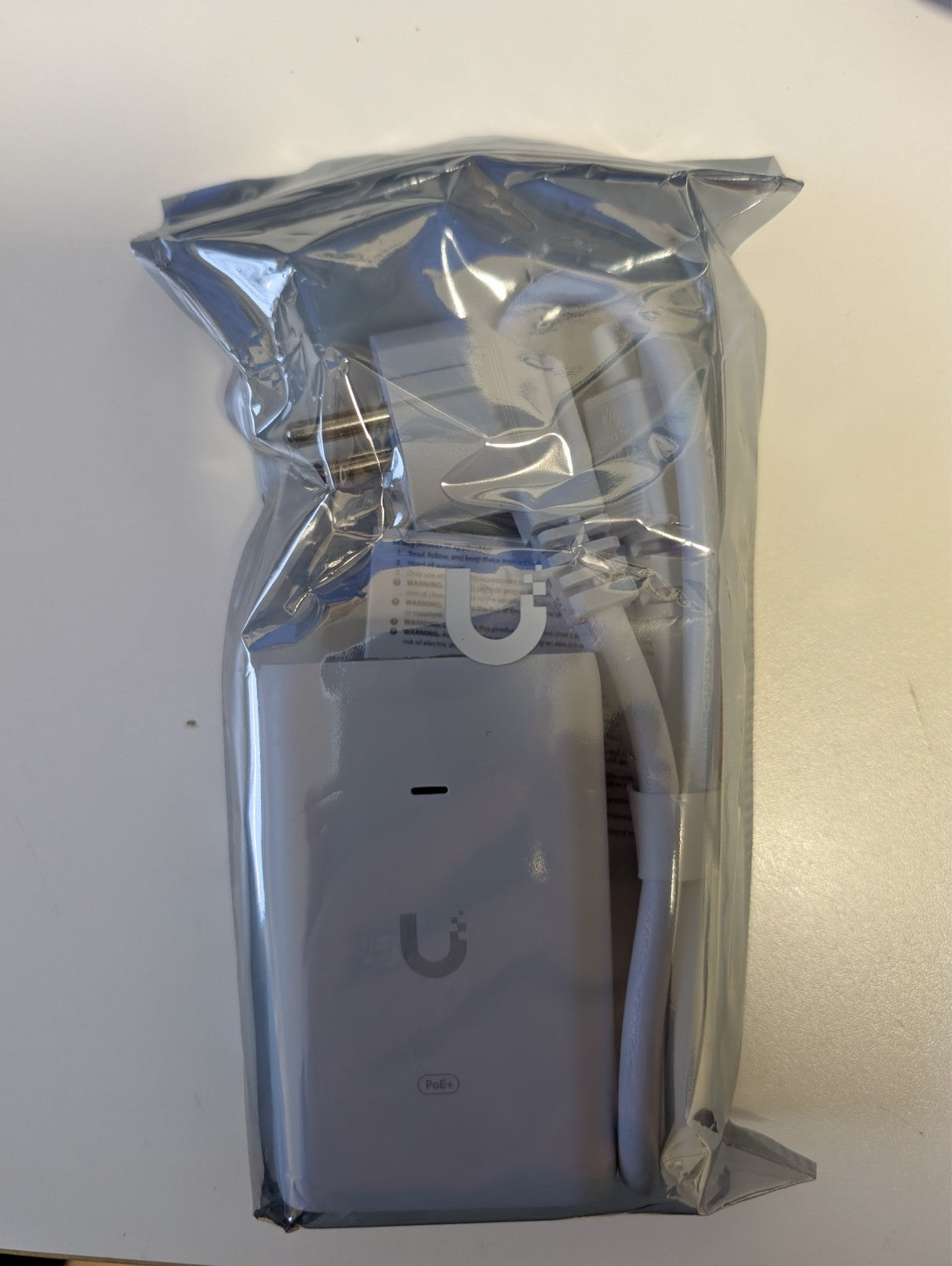 PoE+ Injector IEEE 802.3at 48V 30W Gigabit Ethernet 10/100/1000 Weiß